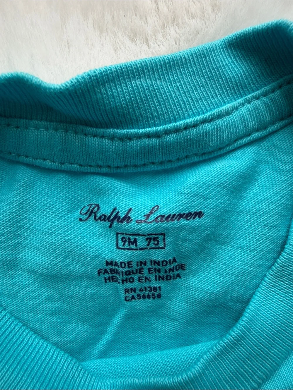 Ralph Lauren Toddler Turquoise Short Sleeve Tee